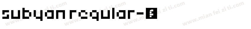 subyan regular字体转换